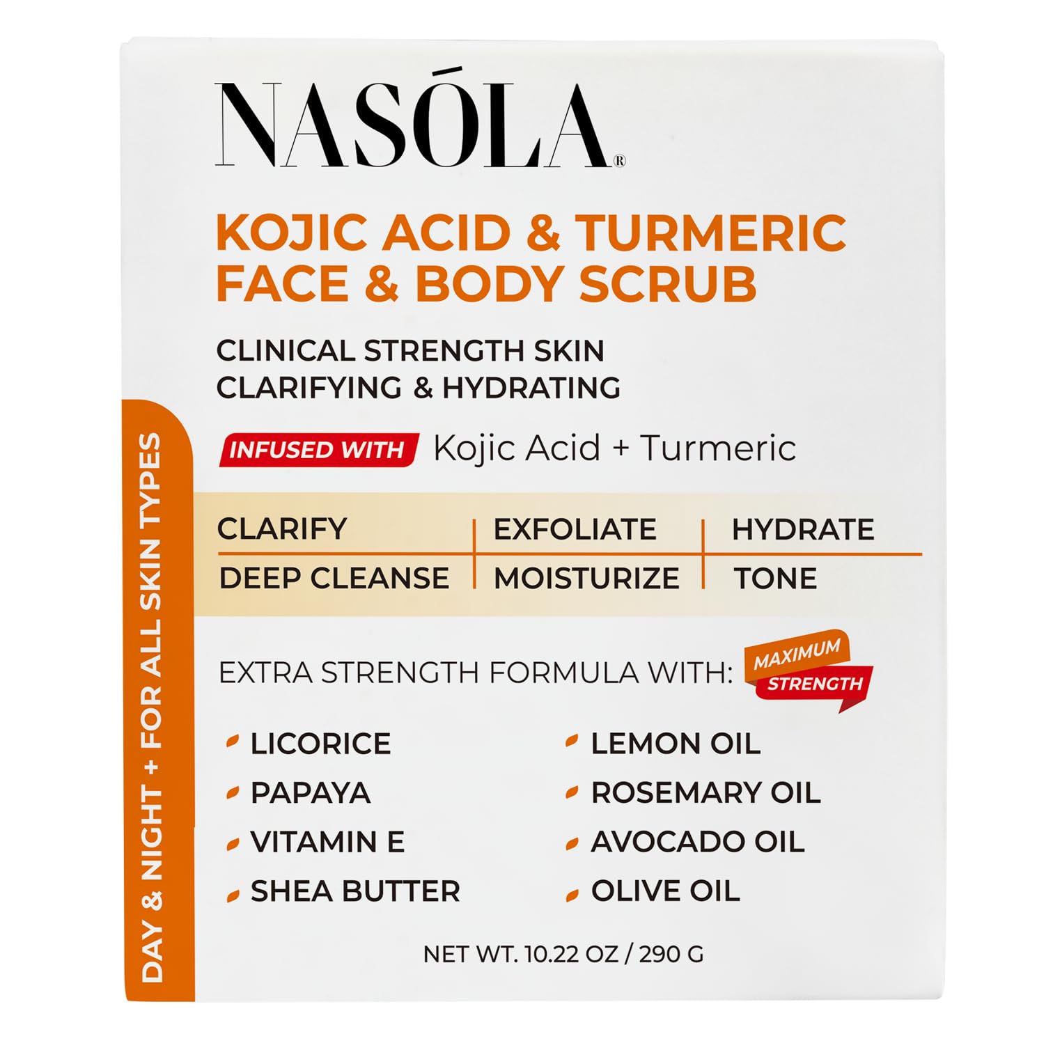 Nasola Kojic Acid Turmeric Face and Body Scrub