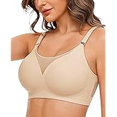 Avidlove Wireless Bras for Women Seamless Push Up Full Coverage Bra Mesh Comfy Bralette Tshirt Everyday Bras