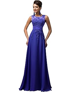 GRACE KARIN Vestido Elegante para Boda Ceremonia De Vuelo Encaje Floral Precioso Maxi