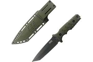 KHU Fixed Blade Knife Survival Knife 420HC Steel Plastic Handle, Outdoor Hunting Camping Accessories Camping Gear With Sheath