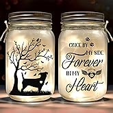 Pawfect House Gifts Once by My Side Forever in My Heart Mason Jars Night Light, Dog Memorial Gifts for Loss of Dogs, Pet Loss Gifts, Dogs Keepsake Memorial, Dog Passing Away Gift for Pet Lovers