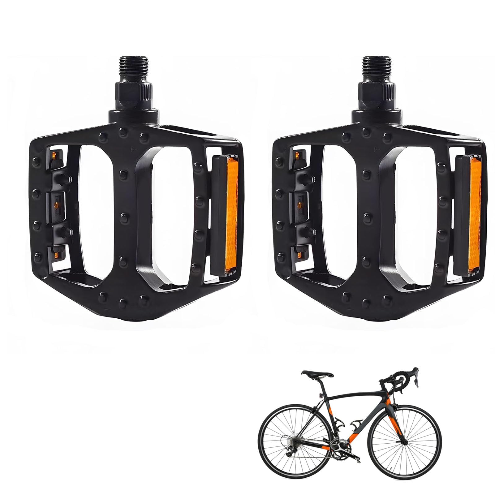 Universal Road & Mountain Bike Pedals - Non-slip, Flat With Pedals for Trekking & City Bike