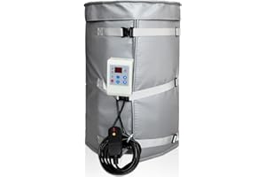 MEGA YU NENG Insulated Metal Bucket Heater 120W for 10 Gal Drum & Barrel, 49x18 Inch Propane Tank Warmer with Adjustable Thermostat (0-155℉), FCC/UL/CSA Listed with Temperature Controller