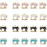 Frinnovan, 20 Pack Sewing Machine Charms Enamel Vintage Mini Pendants for Jewelry Making Bracelets Keychain Earring Necklace DIY Crafts 4 Colors