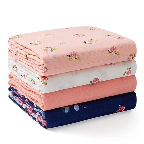Momcozy Muslin Swaddle Blankets, Soft Silky Baby Blankets 47 x 47