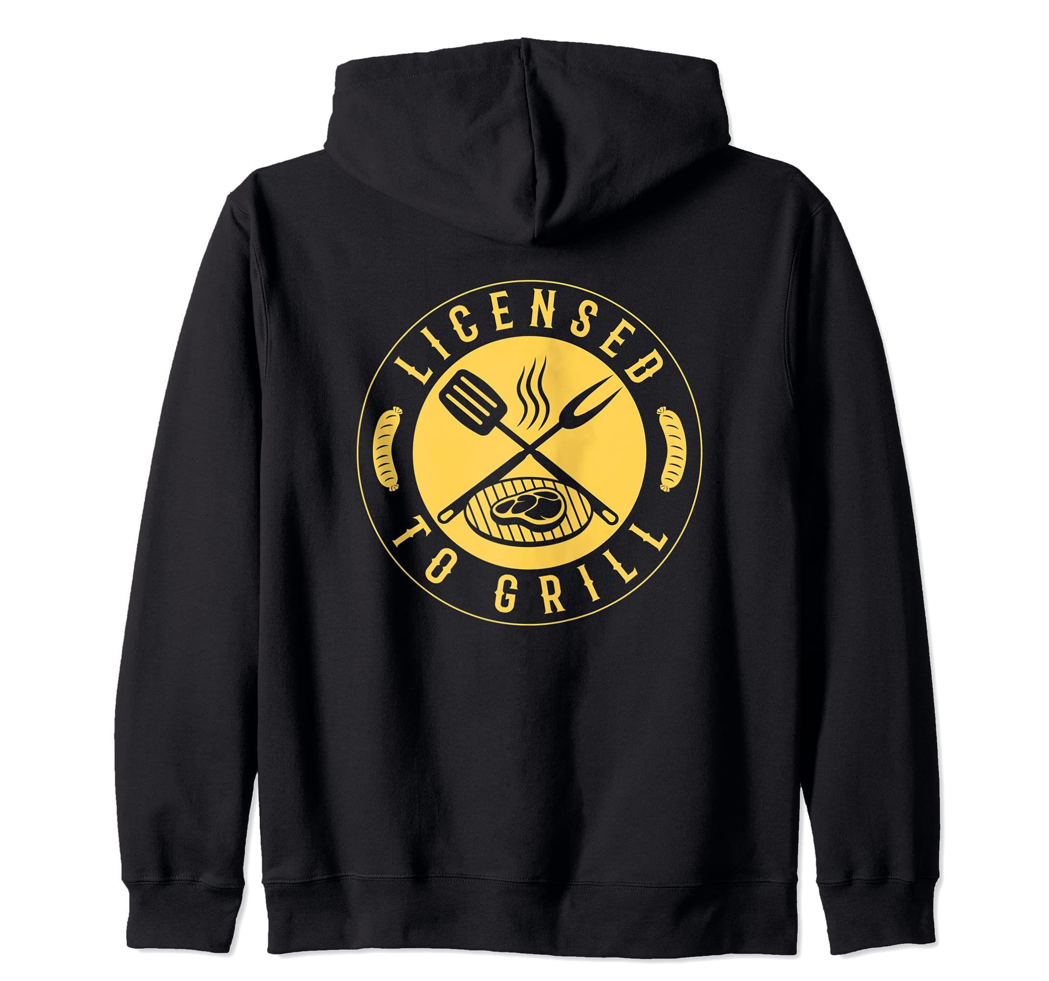 Licensed To Grill Funny Dad Grilling For Summer Grilling Zip Hoodie