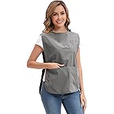 Nanxson Barber Apron Smock Waterproof Cobbler Apron for Women with Pockets Buckle Hairdresser Jacket for Kitchen Garden Men