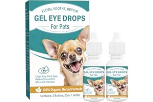 LAORICI Cataract Drops for Dogs - Pet Gel Dog Eye Drops for Relieving Eye Itching and Irritation, Removing Eye Stains, and Improving Vision, Safe for All Animals (2 X 20 ml)