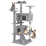 DUMOS 54-inch Indoor Cat Tree Tower –Multi-Level