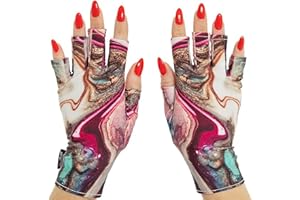 ManiGlovz - The ORIGINAL UPF 50+ UV Light Protective Nail Gloves | Gel Manicure Gloves and Anti UV Fingerless Gloves for Women | Can be Used as Sun Protection Gloves for Driving | Spilled Polish