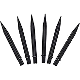 Aliotech 6Pcs 8.25 Inch Reinforced Ground Spikes, Solar Lights Spikes, ABS Plastic Lights Replacement Stakes, Ideal for Solar Pathway Lights Garden Lights Torch Lights(Inside Diameter 0.83 Inches)