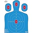 Ascentor Silhouette Shooting Target - Large Size 18 x 24 - Multiple Aiming Zones - Blue