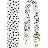 BeauBeast Purse Straps Replacement Crossbody, 2" Wide Shoulder Strap Adjustable, Gold Buckle Canvas Bag Handbag Belts