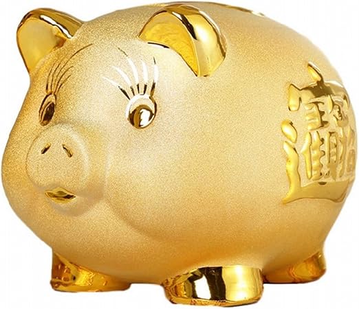 Amazon Co Jp Rurumi 開運 グッズ 金色 ピギー バンク ブタ 貯金箱 ラッキー アイテム 風水 開運 ゴールド 豚 金運 財運 アップ 厄除け 置物 商売繁盛 縁起物 オブジェ 大 ホーム キッチン