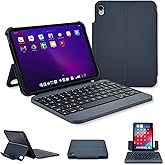 Macally Keyboard Case for iPad mini 7 (A17 Pro, 2024) and 6 (2021) 8.3-inch - Lightweight iPad mini Keyboard with Magnetic Cover with Landscape/Portrait Viewing, Full Size Keys, iPadOS Shortcuts