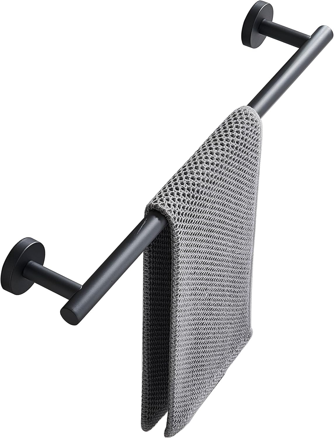 18 Inch Towel Bar Bathroom Towel Holder Wall Mount Sus304 Stainless Steel Towel Rack Bathroom Accessories for Shower Room Restroom (Matte Black)