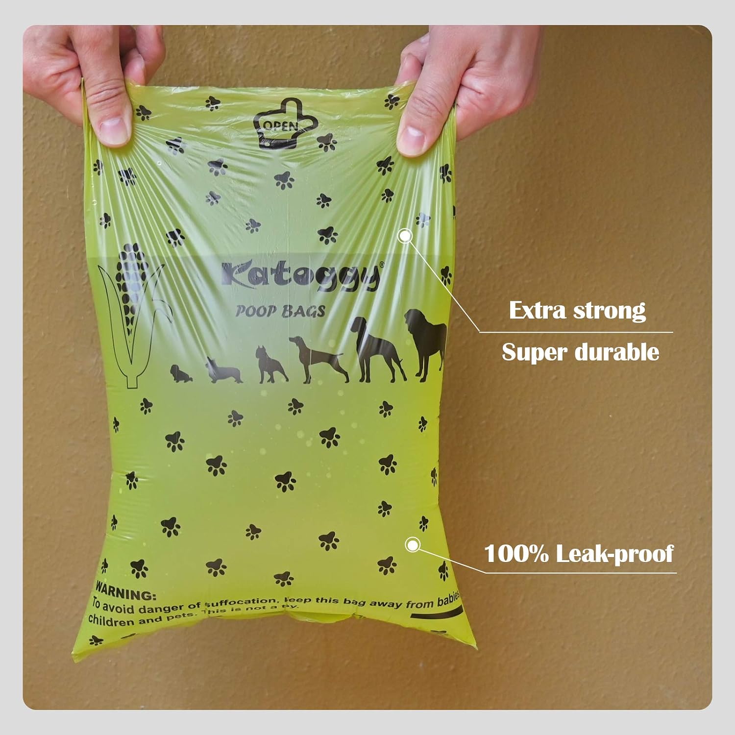 LinkRich Dog Poo Bags, 36 Rolls, 540 Counts, 32x23CM Biodegradable and Compostable Poop Bags with Dispenser, Extra Thick - Image 5