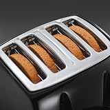 Russell Hobbs Textures 4 Slice Toaster 21651 Black Matt High Gloss 1500W view 2