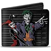 Buckle-Down Men's Harley Quinn Hugging Joker Pose/Lineup Grays, Multicolor, Standard Size