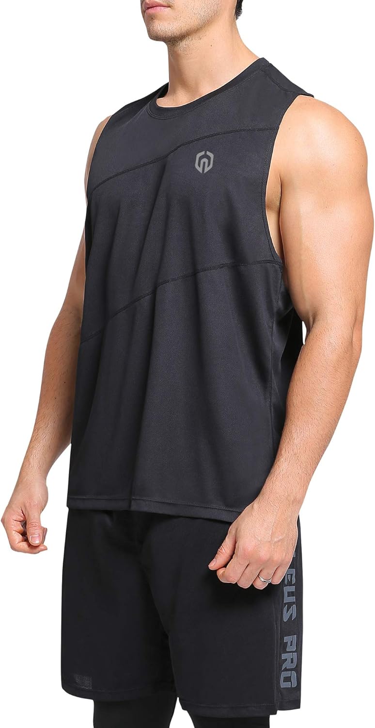 Neleus Men's 3 Pack Workout Tank Top Sleeveless Gym Shirt: Clothing