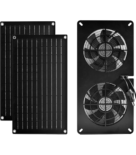 thumbnail image 2 of Buy 12 Volts Solar Power Attic Gable Roof Vent Brushless DC Motor 1720 Cfm Ventilator Fan 2 of 14