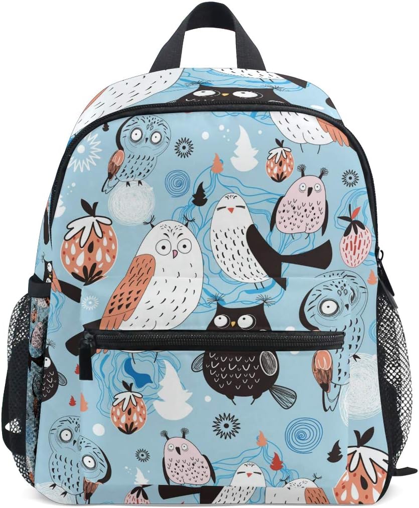 KUWT Animal Owls Strawberry Backpack Kids Toddler Child School Bag for Preschool Kindergarten Boy Girls