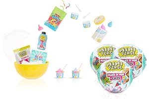 MGA's Miniverse Make It Mini Cafe Series 5 (3 Pack), Mini Collectibles - Mystery Blind Packaging, DIY, Resin Play, Replica Food, NOT Edible, Collectors, 8+