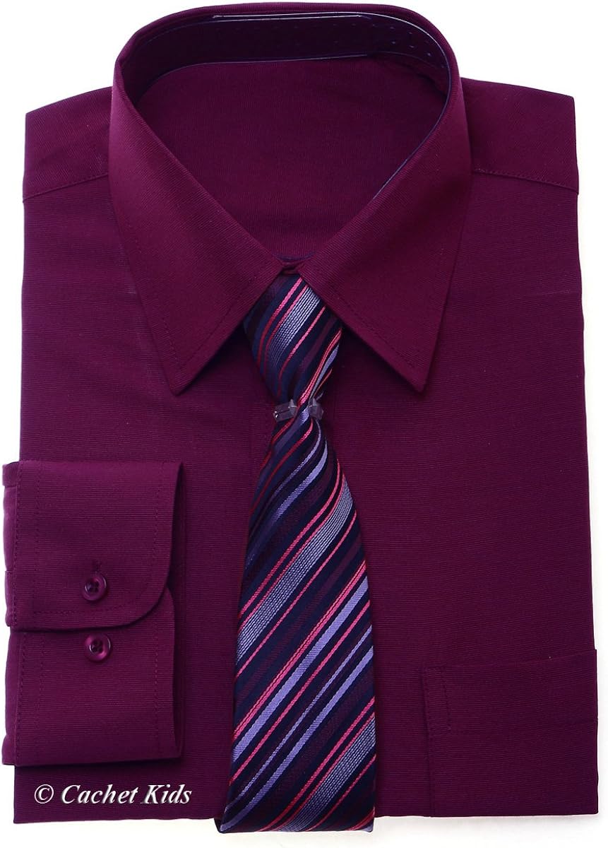 boys plum dress shirt