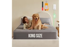 KUREZEL Grounding Sheets, 10% Silver Infused Bed Sheets Grounding Bed Sheets, 90% Organic Cotton Grounded 400 Threads Bedding, Deep Pocket Earth Sheets with Grounding Tester - [King - 76"x 80"x 15",Grey]