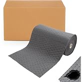15"Wx50'L Oil Absorbent Pads 1 Roll | Heavy &amp; Fast Absorb | Reusable &amp; Trimmable Lightweight Pads that Absorb Oil, Water, Coolant &amp; Solvents for Workshops, Garages &amp; Kitchen Drains