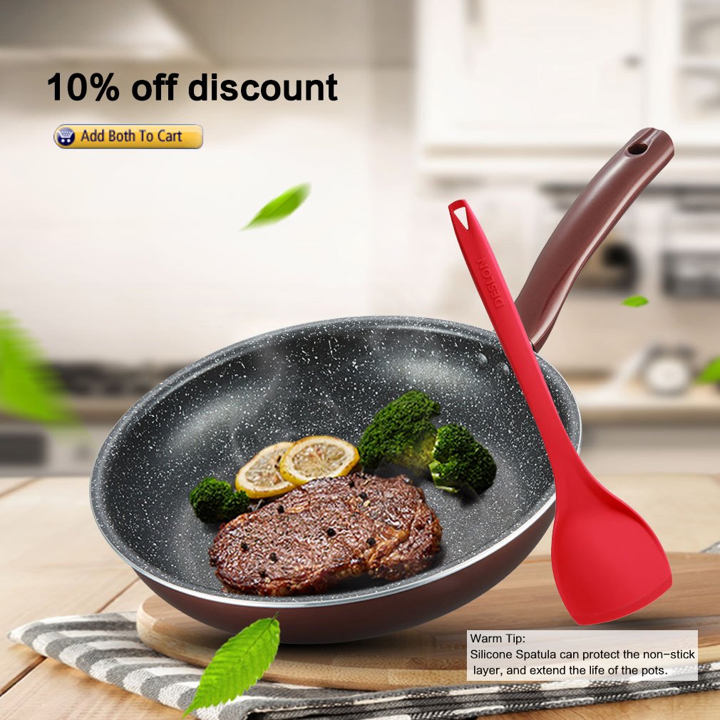 DESLON Omelet Pan Nonstick Quartz Maifan Stone Healthy Frying Pans 10.