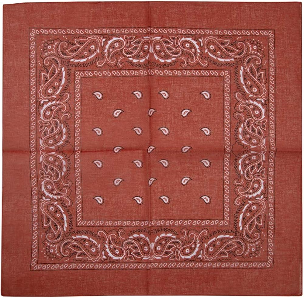 Lightweight Multicolored Cotton Bandana 12 Pack: Clothing