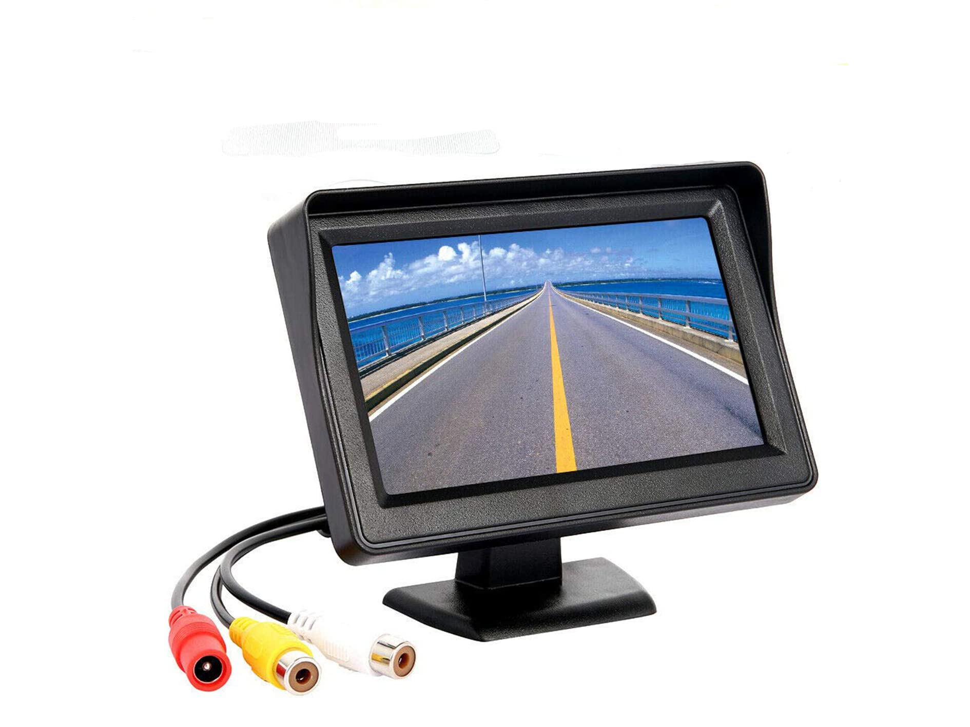 Riloer Car Rearview Monitor Screen for Reversing Parking Camera, 12-24V 4.3 Inch HD Digital Color TFT LCD Monitor for Car Bus Truck Trailer