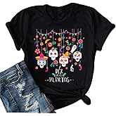 Day of The Dead Shirts: Women Mexican Dia De Los Muertos T-Shirt Sugar Skull Mask Short Sleeve Tee Tops