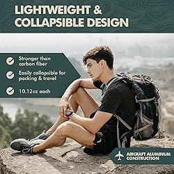 GPTCAMP Hiking Stick,1pc Trekking Pole Collapsible