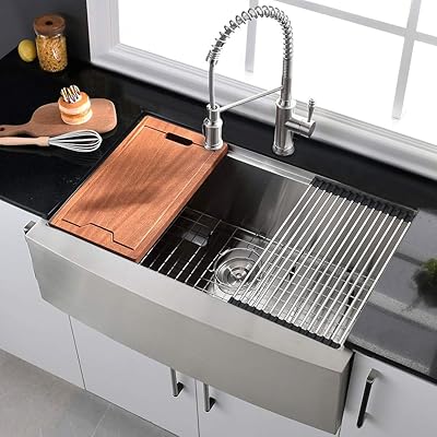 Buy 36 Stainless Steel Farmhouse Kitchen Sink Somrxo 36 Inch Apron Front Farmhouse Kitchen Sink Workstation Ledge 16 Gauge Stainless Steel Kitchen Sink Single Bowl Farm Sinks Online In Indonesia B08xyytmlr