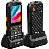 EAOR Rugged Phone Unlocked with Charging Dock,3000mAh,Feature Dumb Phones | Waterproof Mobile Cell Phone for Seniors/Kids,Battery,Flashlight, Reverse Charging,for Home, Camping,Hiking/Outdoor Adventure