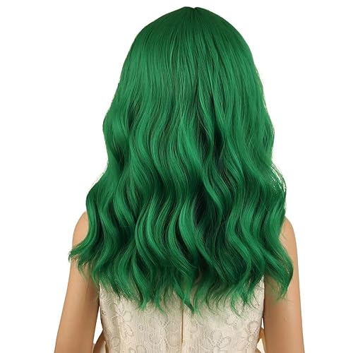 Synthetic Wigs Childs Green Wig Green Wig Kids Green Bob Wig Short