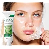 BEUKING Aloe Vera Peel Off Face Mask, Cleansing Moisturizing Jelly Mask for Facials, Smooth Pores Cleasning Oil-control Enhance Skin Elasticity for Daily Skin Care, Valentine's Day Gift, 1.76oz