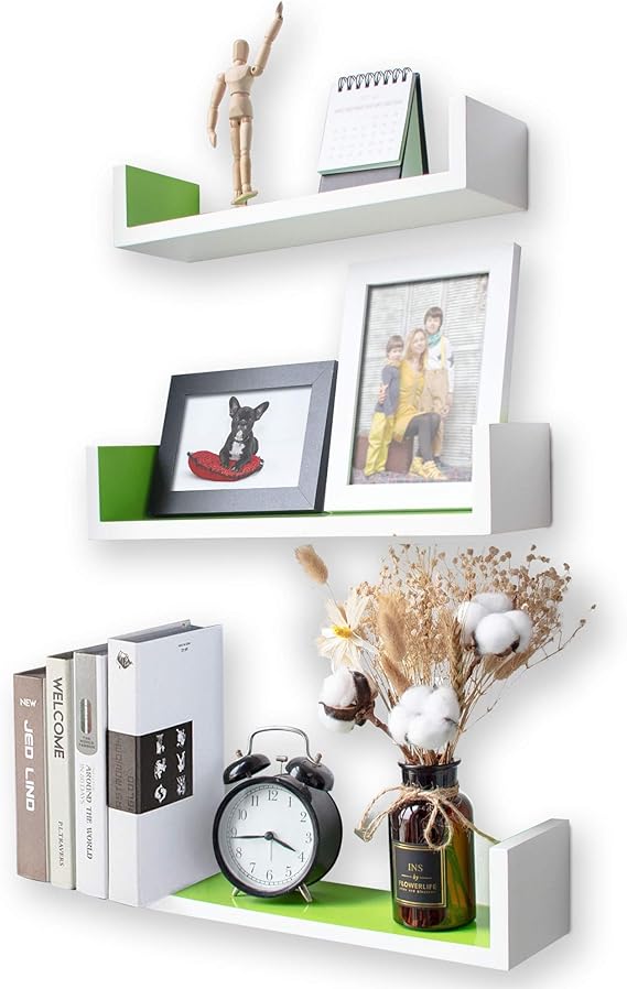 Ezigoo Schwebendes Wandregal - 3er Set. Schwebende Regale zur