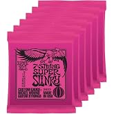 6 Sets of Ernie Ball 2623 Super Slinky 7-String Electric Guitar Strings