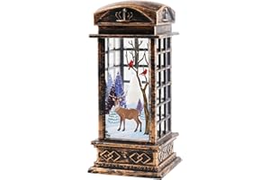 GENERIC Deals of The Day Clearance Prime Christmas Snow Globe Water Glittering Cardinal with Music, USB Lined/Battery Operated Lighted Lantern for Christmas Festival Decoration Gifts 2024