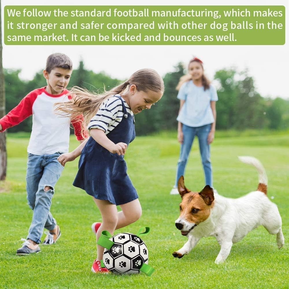 MYPIN Dog Football Ball and Tug Toys for Small & Medium Dogs - Image 3