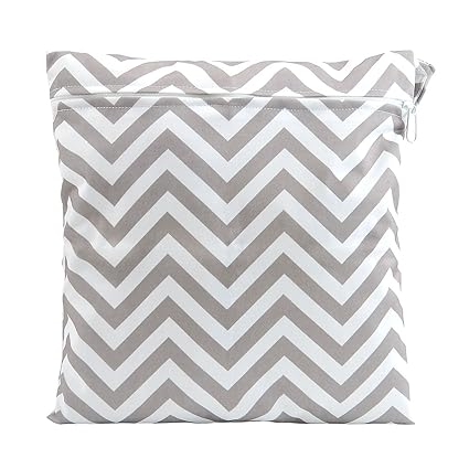 CHIC DIARY Windeltasche wasserdicht Windeletui mit wiederverwendbarem Stoff Wetbag Feuchttücher Organiser Beutel für unterweg