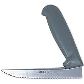 ABLE-T Serrated Right Angle Knife, Approved by a Certified Occupational Therapist - 1 Count, Grey