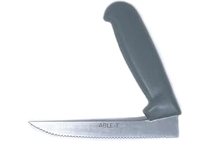 ABLE-T Serrated Right Angle Knife, Approved by a Certified Occupational Therapist - 1 Count, Grey