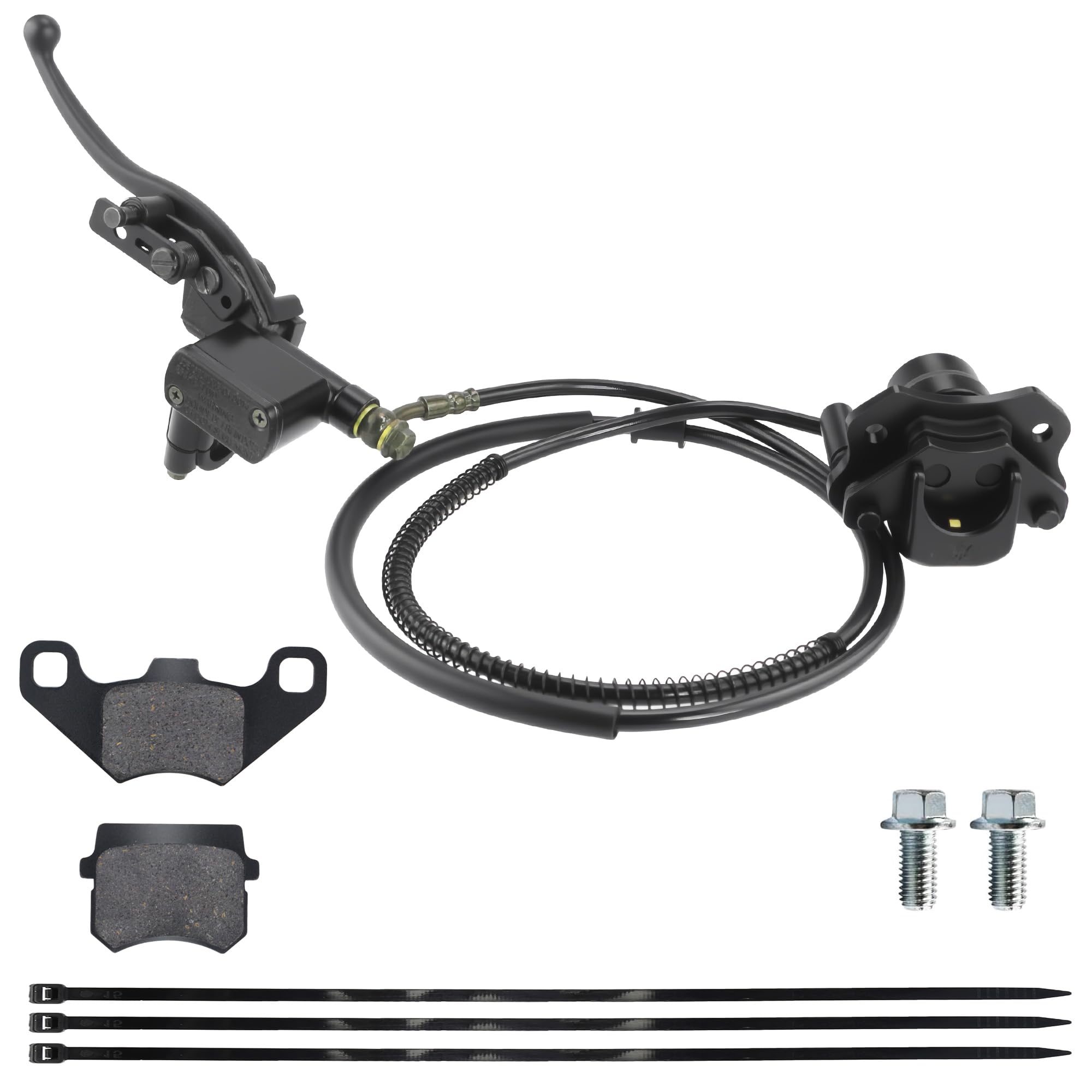 Photo 1 of PRO BAT Rear Hydraulic Disc Brake Caliper with Pad Hand Brake Master Cylinder Caliper Assembly for 50cc 70cc 90cc 110cc 125cc Taotao Sunl Baja Chinese Quad Bike ATV, Black