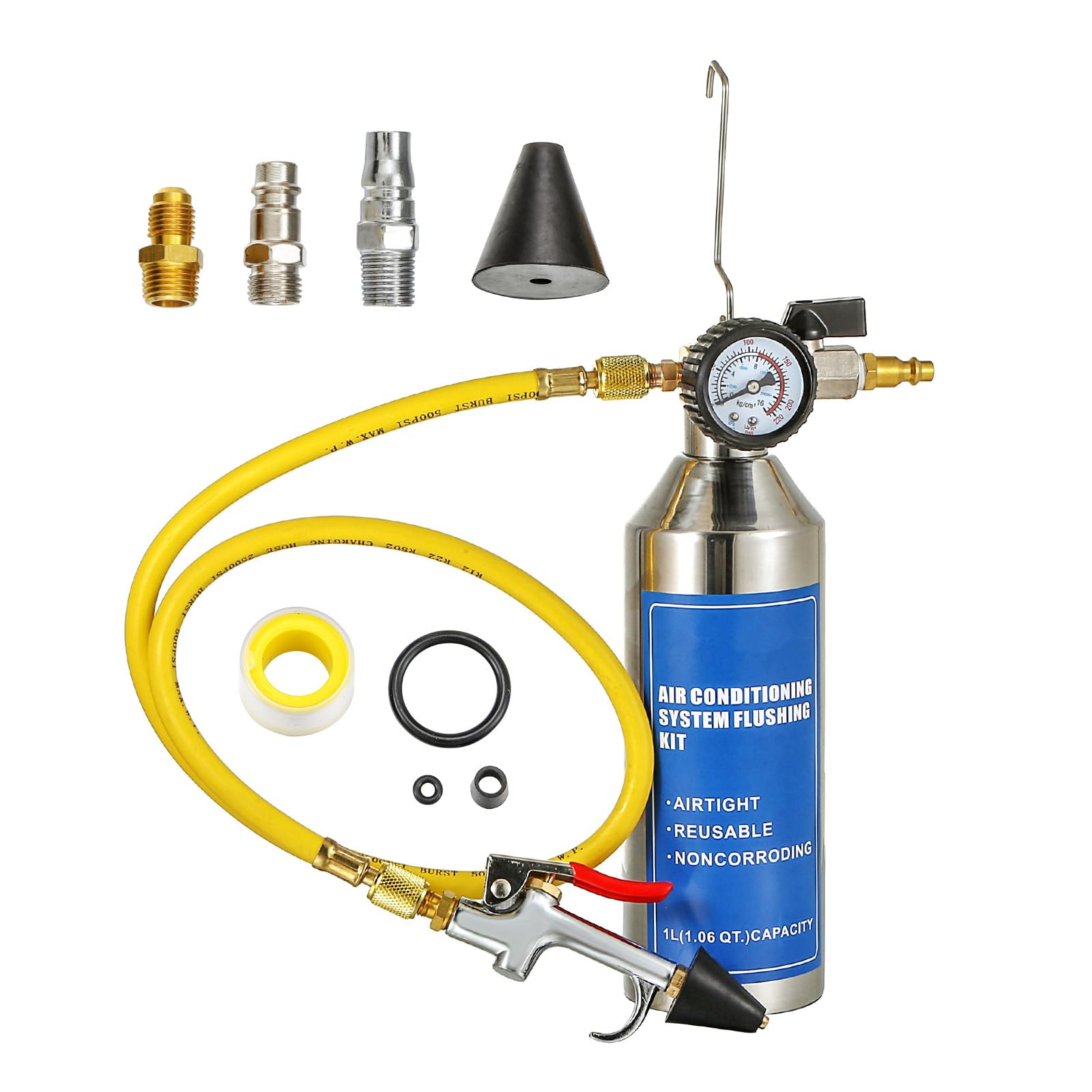 FJC 2710 A/C System Flush Kit – For R12 R134a R22, Complete Kit