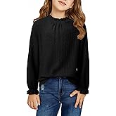 DOKOTOO KIDS Girls Shirts Long Sleeve Lightweight Tops 2026 Spring Fashion Blouses Knit Crewneck Basic Tee 6-13 Years