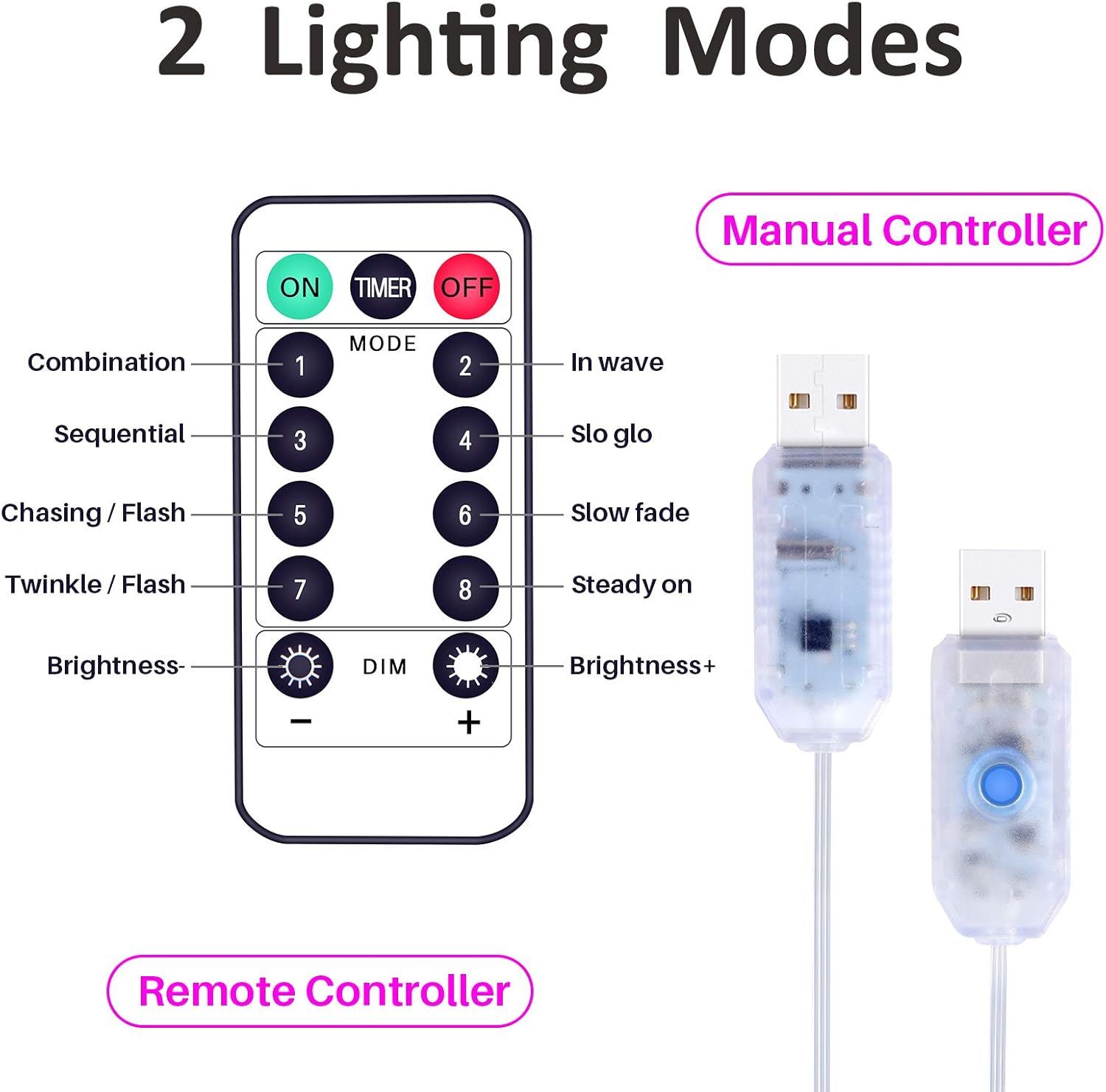 Yizhet Curtain Lights 3m x 3m, 300 LED Curtain Fairy Lights, Warm White, 8 Modes, Waterproof - Image 4